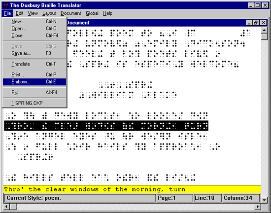 Duxbury Brailletranslator  -  3