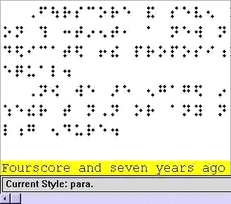 The braille font