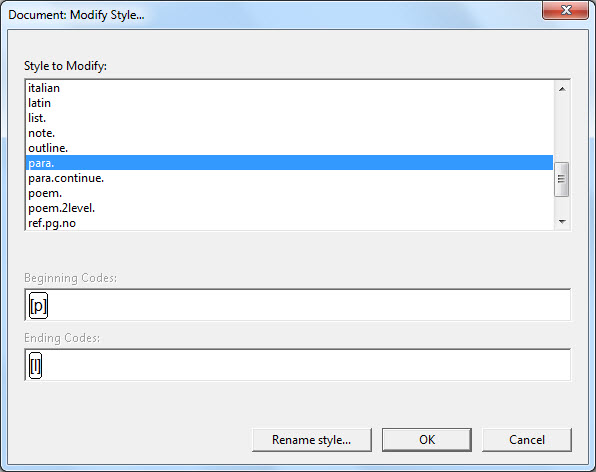 Image shows the Modify Style dialog.