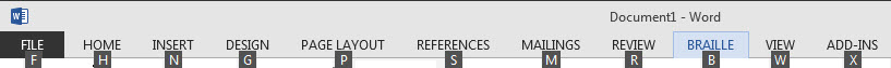 Word 2007/2010/2013 keytips activated by pressing Alt