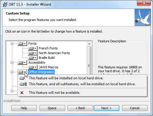 Image shows a dialog, as above, with a pop-up menu displayed over a portion of the dialog.