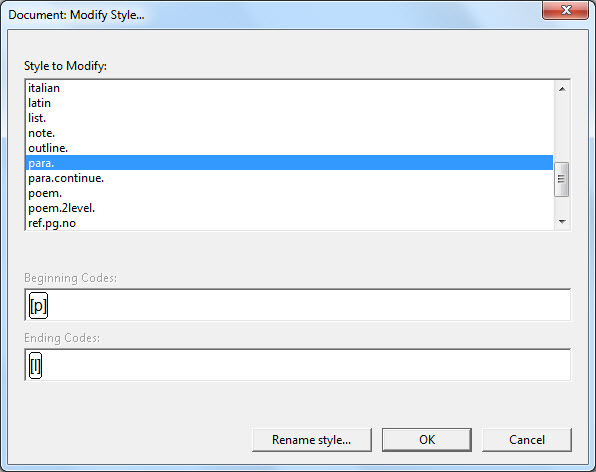 shows the Modify Style dialog.