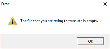 Image: The File you are trying to translate is empty