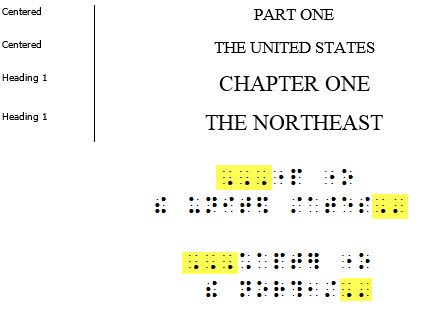 Sequential headings translate as 2 capitalized passages by using the Centered style for the 1st heading and the Heading 1 style for the 2nd heading