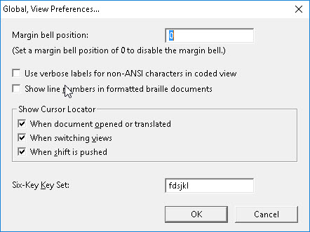 Image of Global: View Preferences...