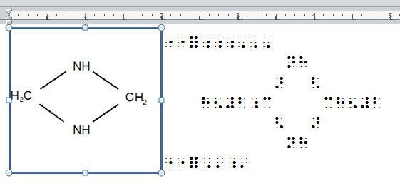 Image showing both print and Simbraille where tabs are no longer used.