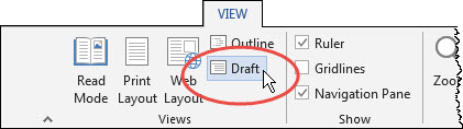 Word's View Options