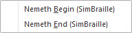 Nemeth Indicators (Simbraille) dialog
