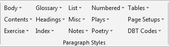 Paragraph Styles Group