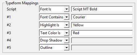 Image of Typeform Mapping section of Global: Word Import Dialog