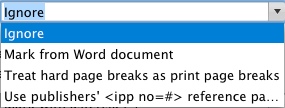 Image shows the print page list box.