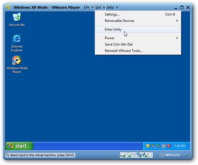 Vmware player windows xp