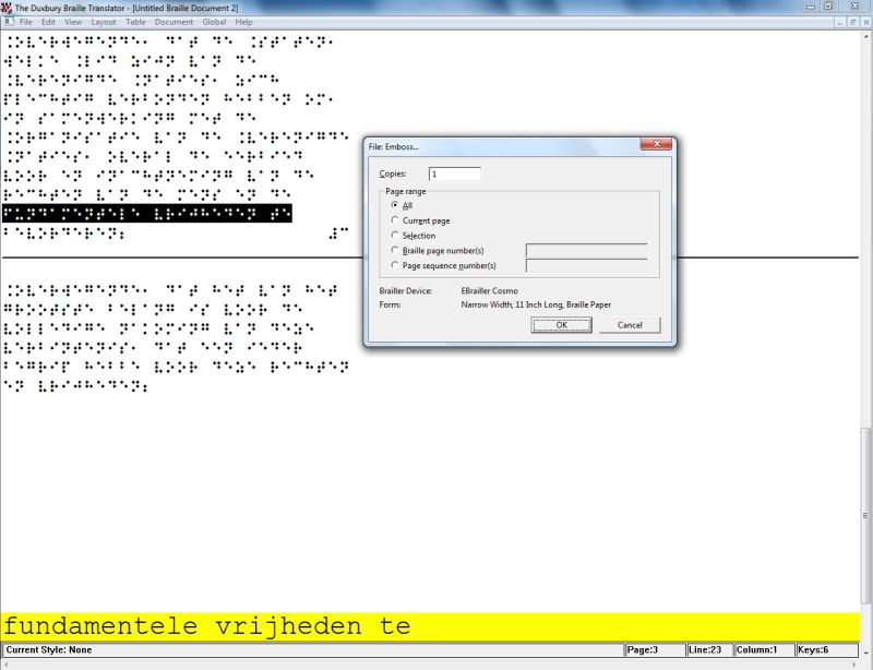 screen shot of D B T (in the Dutch language)