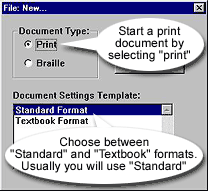 The File: New Dialog Box